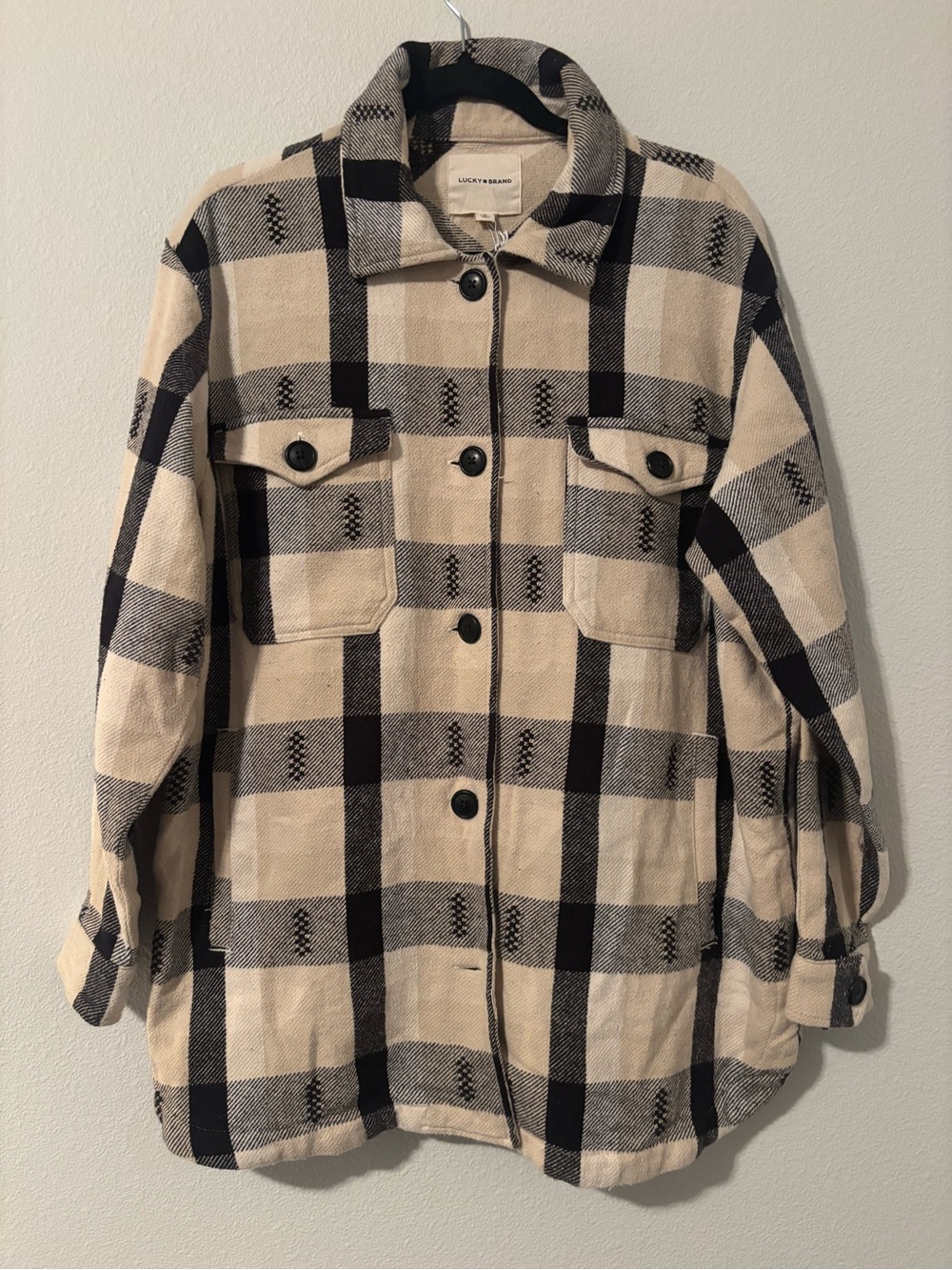 NWT Lucky Brand Plaid Button-Up Jacket